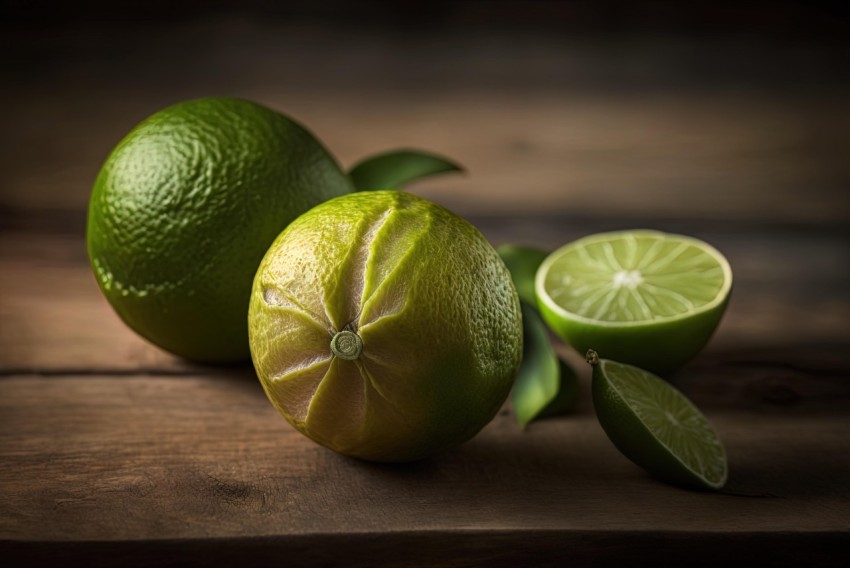 Limes on Wooden Board - A Fusion of Mexican and American Cultures