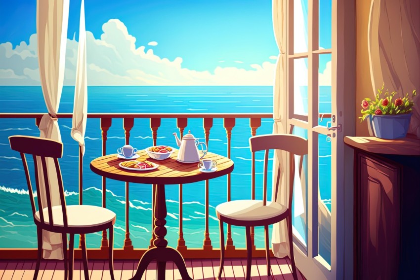 Seaside Dining Room - Romantic Landscape Vistas