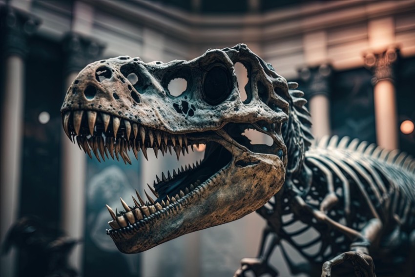 Ancient Genus of T Rex Skeleton in Museum | Narrative-Driven Visual Storytelling