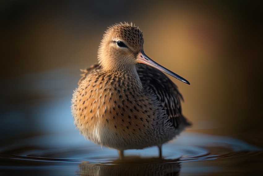 Small Bird near Open Water in Soft Lighting | Nikon D850