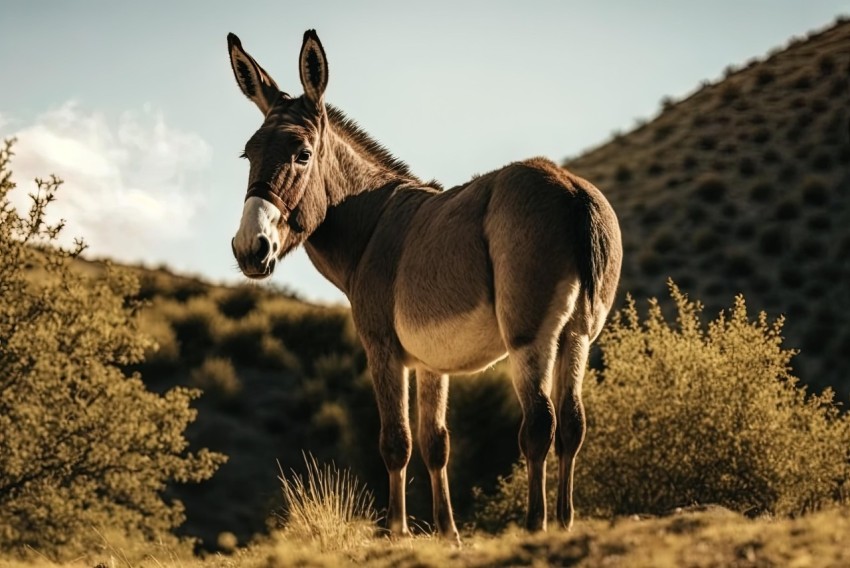 Donkey Standing in Field | Desertwave Style