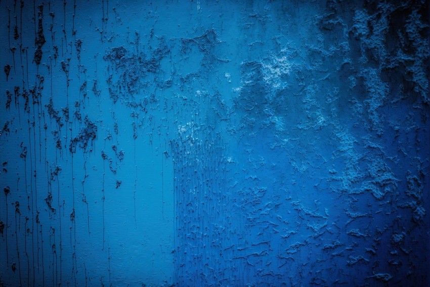 Blue Peeling Wall - Dark Blue and Aquamarine Style