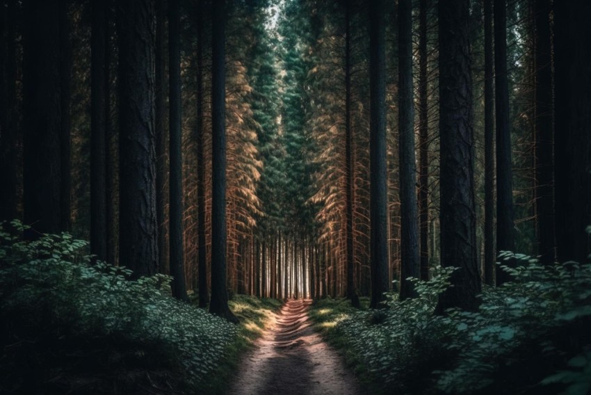 A Serene Forest Path: Capturing the Beauty of Nature