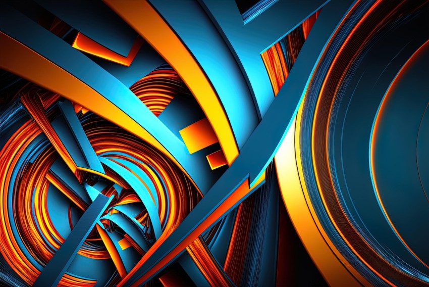 Abstract Colorful Background Wallpaper in Blue and Orange