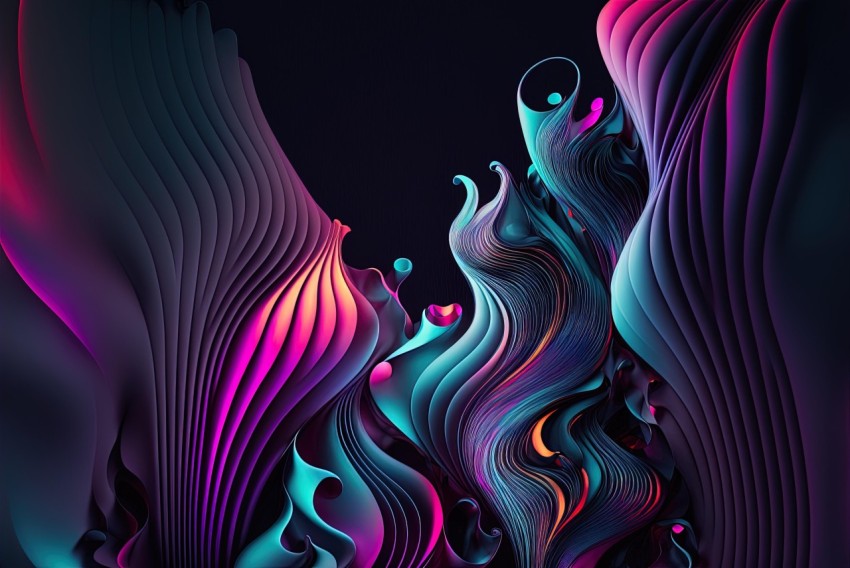 Fluid 3D Abstract Wallpaper | Modern Digital Design