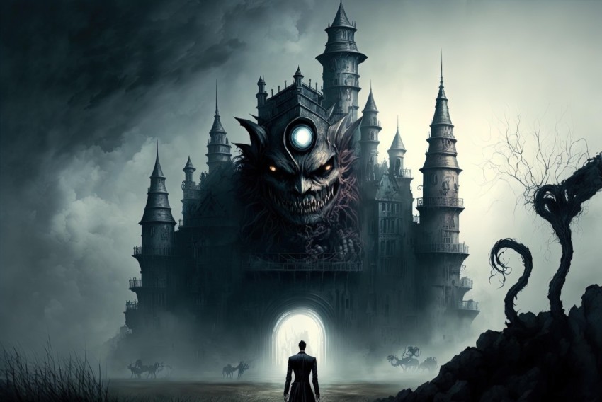 Fantasy Castle: A Dark Realism Masterpiece in 8k Resolution