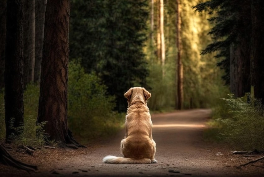 Golden Retriever in Forest | Pensive Poses | Zeiss Batis 18mm f/2.8