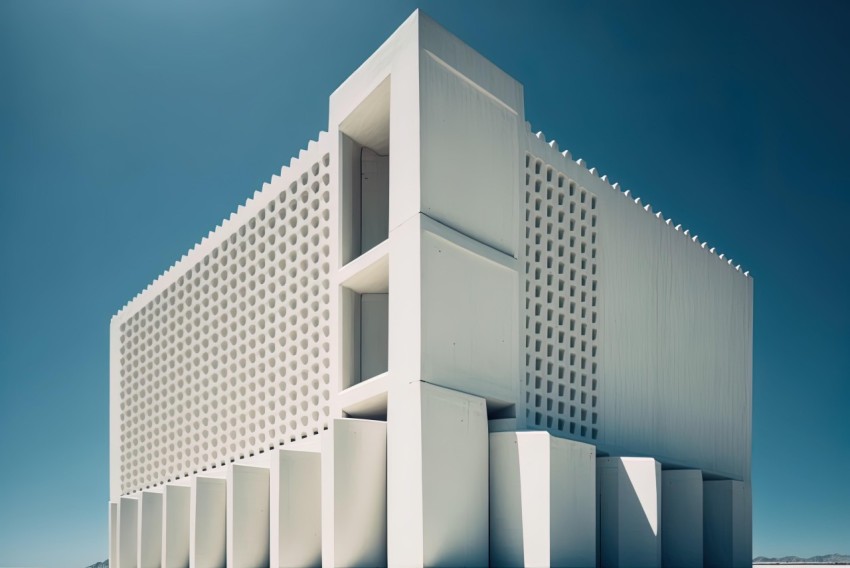Modern White Building in the Desert | Architectural Design