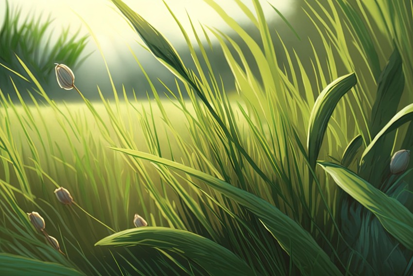 Grass Painting in 2D Game Art Style - Snailcore Aesthetic