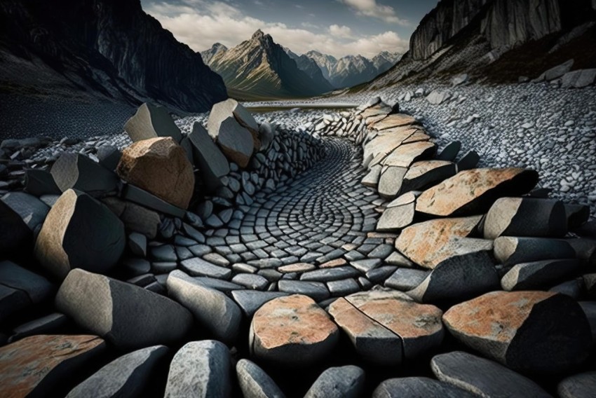 Geometric Rock Design in a Mountainous Area | Schlieren Photography