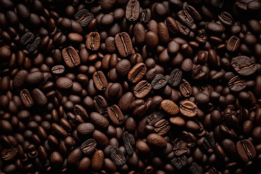 Dark Theme Coffee Beans Background | Genre-Defying Style