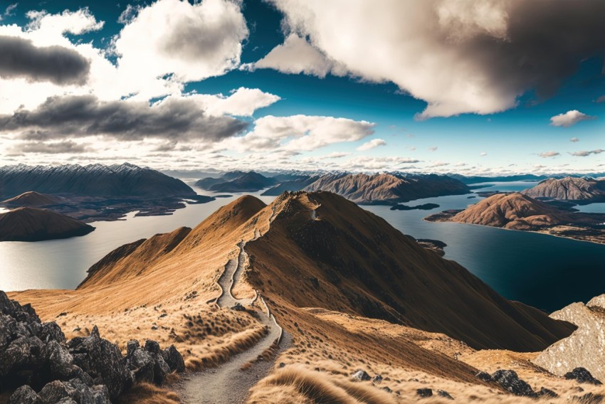 Lake Wanaka: A Fantastical Street View from a Mountain Top