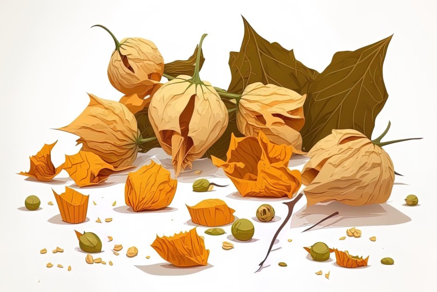 Orange Leaves and Nuts - Surreal Comic Illustrations