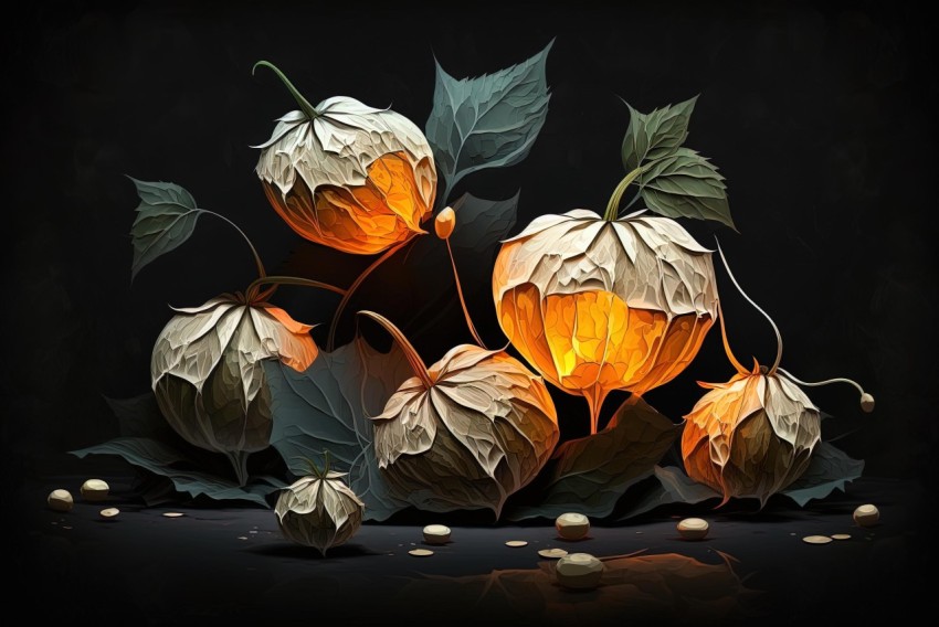 Hyipgraphic Pumpkins Set - Surrealist and Chinese Painting Style