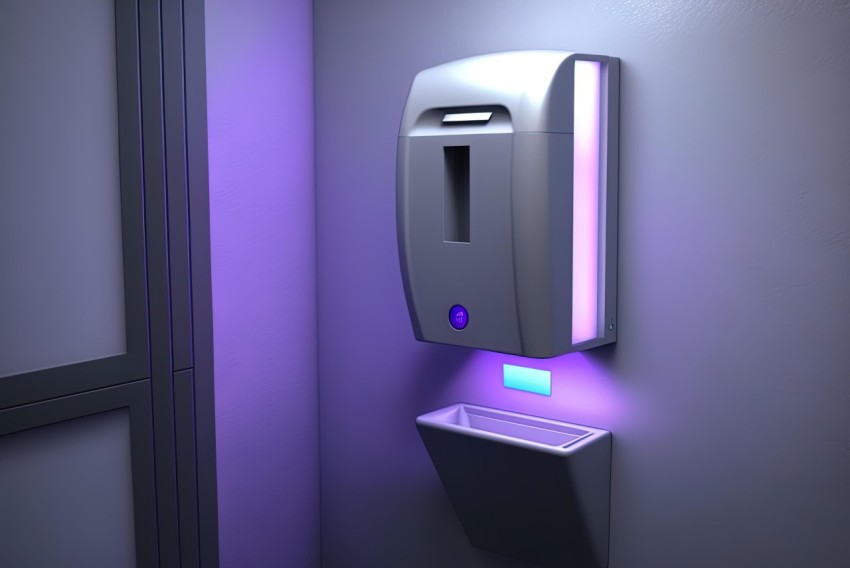Neon Lights Hand Dispenser and Toilet Paper Holder