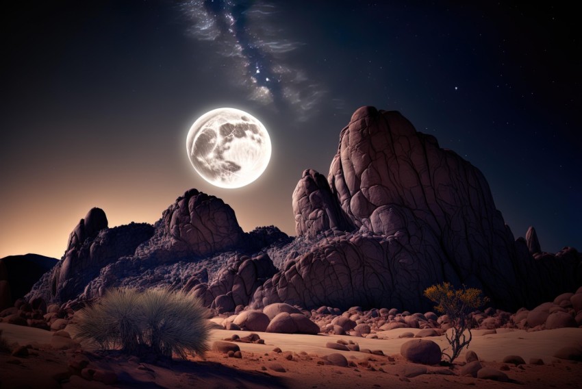 Alien Planet in Desert Landscape: Fine Art Photography