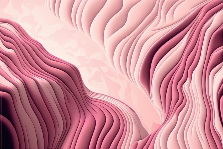 Abstract Pink and Lavender 3D Wavy Texture | Realistic Landscapes