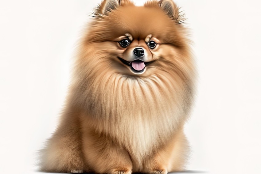 Pomeranian Dog - Hyper-Realistic Digital Art Portrait