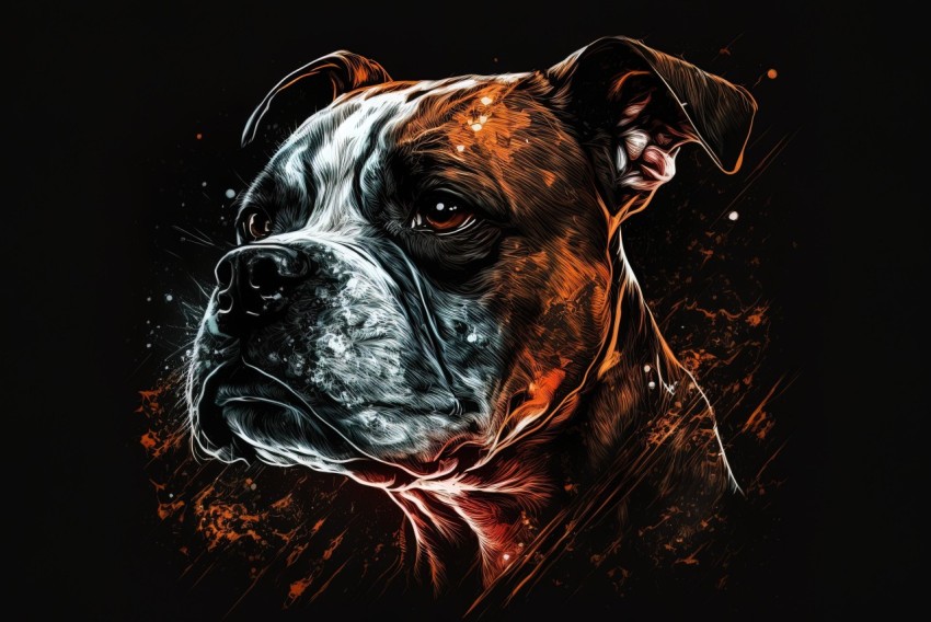Boxer Dog Artwork - Intense Chiaroscuro Portraits