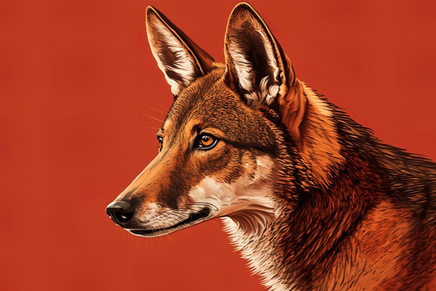 Detailed Science Fiction Illustration of a Brown Dog | Hyperrealistic Wildlife Portraits