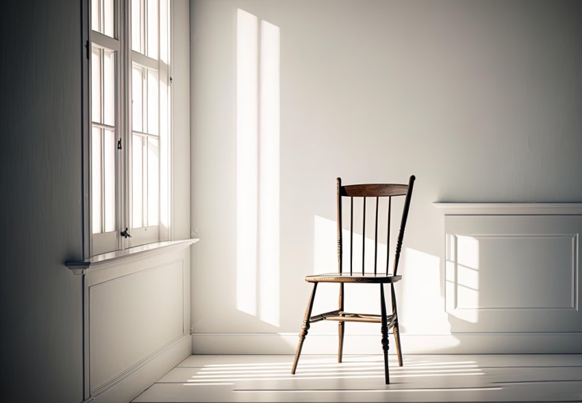 Empty Chair in an Empty Room | Light-Filled Composition